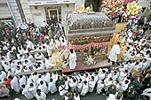 Festa di Sant Agata   procession of Devoti with the golden statue of the saint
